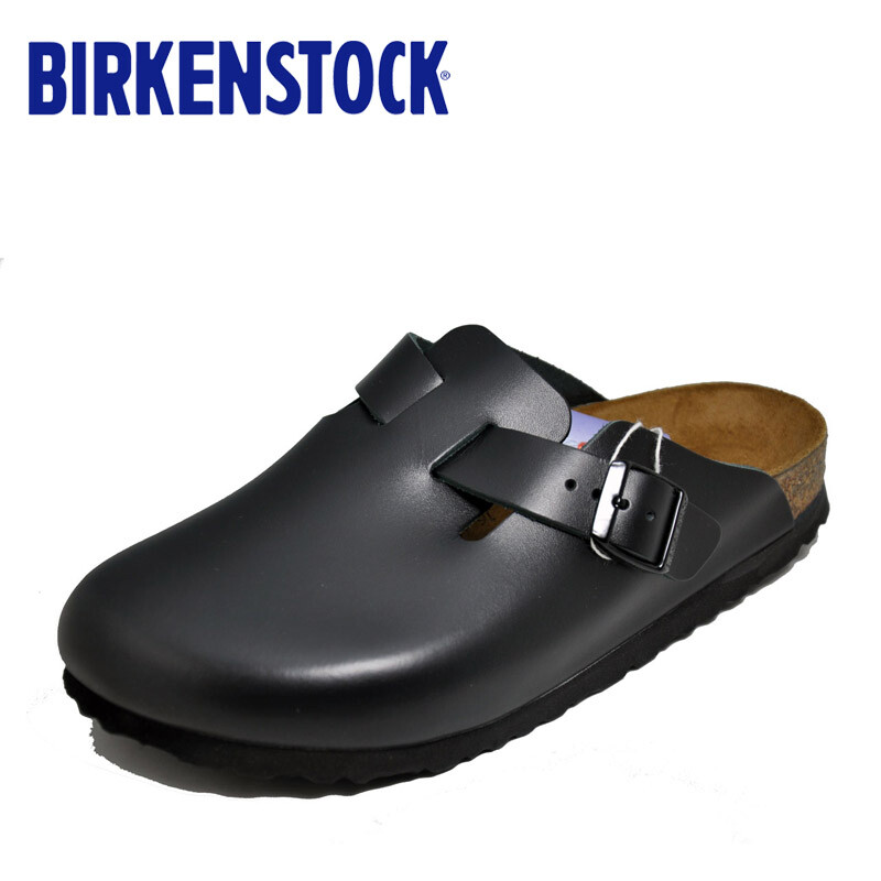 Innoways德国制造Birkenstock水松木休闲牛皮包头鞋Bosotn 黑色 43